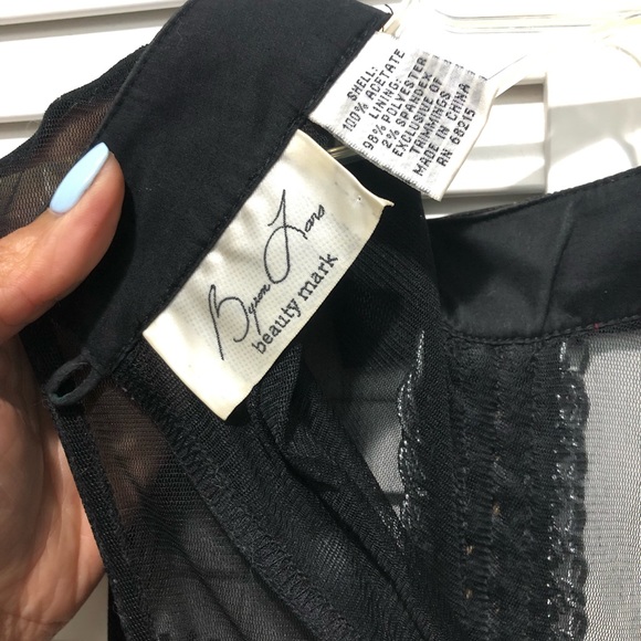 RARE Byron Lars Beauty Mark lace dress w/raffia braid, grosgrain & chain detail! - Picture 7 of 8